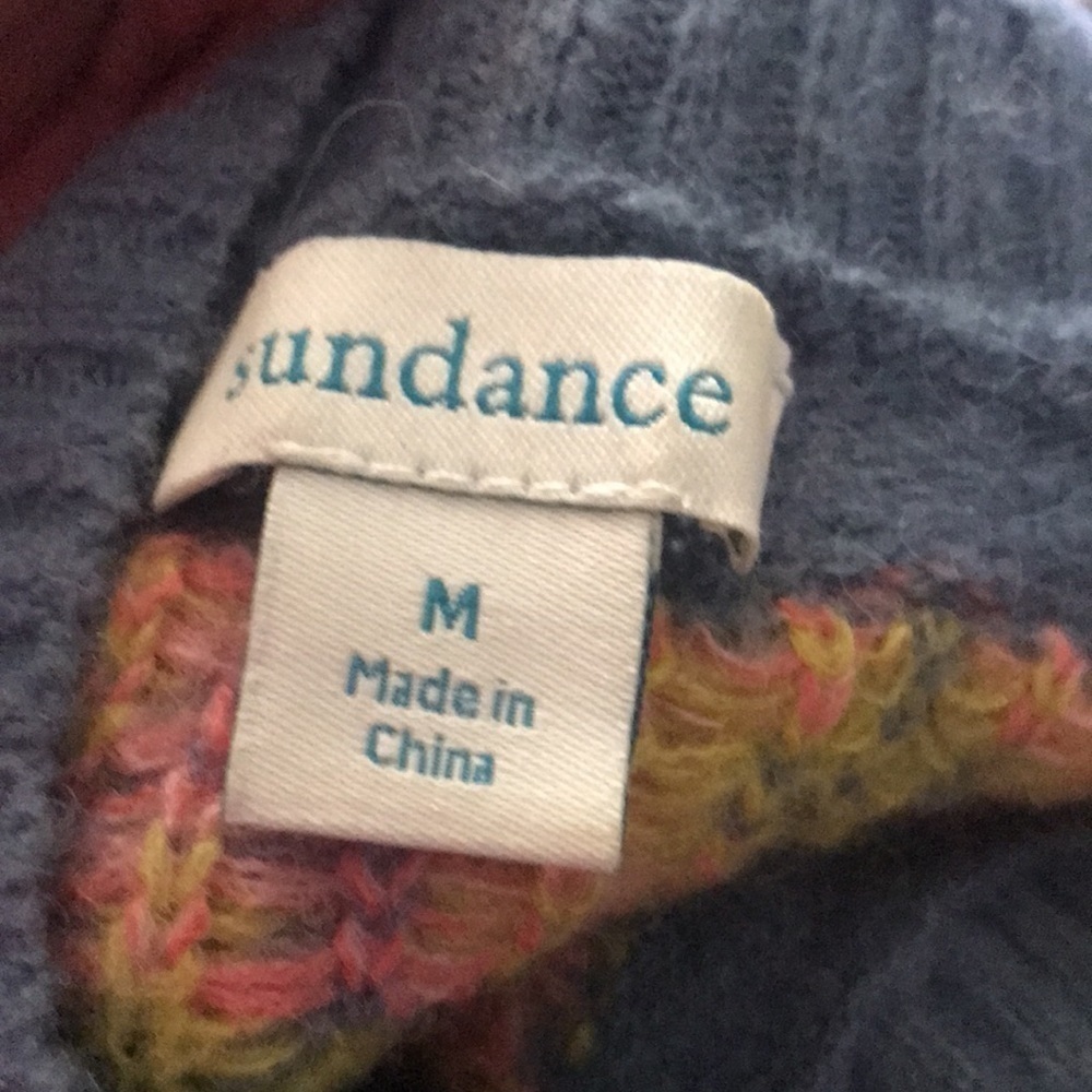 3 x $35 Sundance beautiful blue multicolored sweater size M - Picture 4 of 4